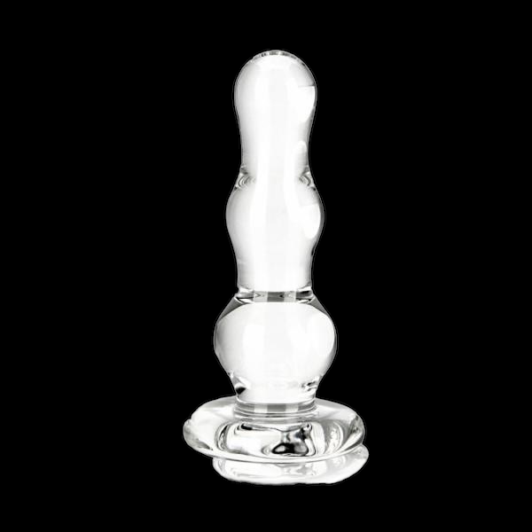 Glass Butt Plug 4 Inches Clear