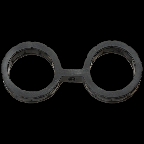 Japanese Bondage Silicone Cuffs Large Black
