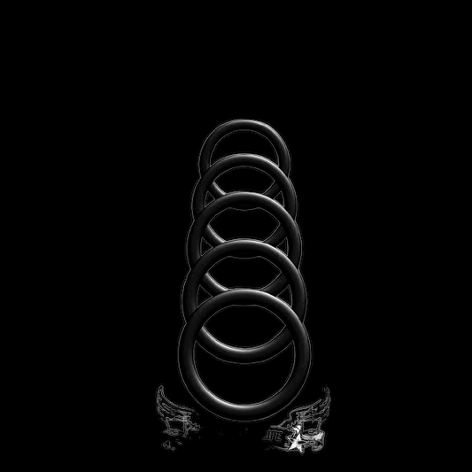 Boneyard Silicone Ring 5 Pcs Kit Black