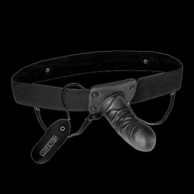 Lux Fetish Unisex Vibrating Hollow Strap On Dildo